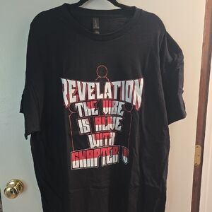 Top Gun Revelation 2025 Black Short Sleeve Tee with Bold Graphic